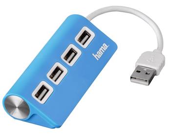 HAMA USB HUB/ 4 porty/ USB 2.0/ modrý
