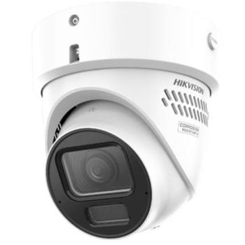 Hikvision 4MPix IP Turret ColorVu AcuSense kamera; LED/IR 40m, WDR 130dB, audio, alarm, IP67, IK10, blikač