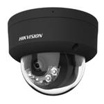 Hikvision 8MPix IP Dome Smart Hybrid Light AcuSense kamera; LED/IR 30m, audio, alarm, IP67, IK10, černá