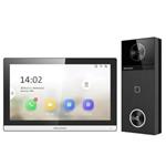 Hikvision KIT IP videotelefonu, dveřní stanice + bytový monitor, 2x zdroj, MicroSD karta