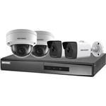 Hikvision Sada 4 kamer (2x Dome + 2x  Bullet) a  NVR s podporou POE