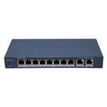 Hikvision Smart switch 8x100Mbps PoE (2xHi-PoE) + 2x Gb; 110W; dosah až 300m; IP40