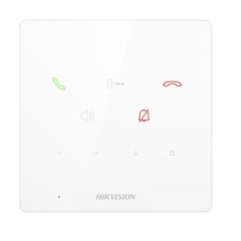 Hikvision Vnitřní dotyková IP Audio stanice bez obrazovky, PoE, alarm; bílá