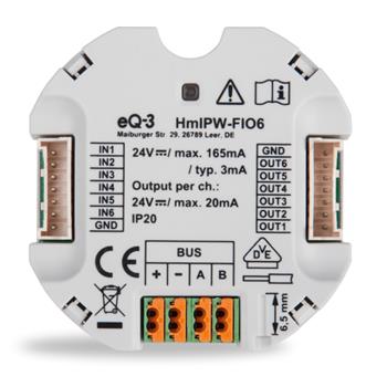 Homematic IP Drátový IO modul - 6 kanálů, skrytá montáž - HmIPW-FIO6