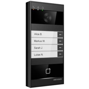 IP dverní interkom 4-tlac., 4MPx kamera 150°, rozpoznání obliceje, ctecka karet, Wi-Fi, Bluetooth