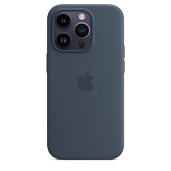 iPhone 14 Pro Silicone Case with MS - Storm Blue