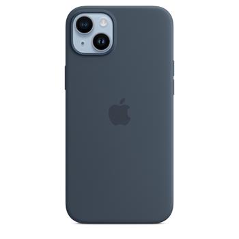 iPhone 14+ Silicone Case with MS - Storm Blue / SK
