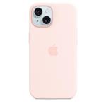 iPhone 15 Silicone Case with MS - Light Pink / SK