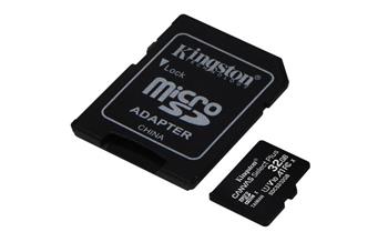 KINGSTON 32GB microSDHC CANVAS Plus Memory Card 100MB read - UHS-I class 10 Gen 3