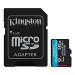 Kingston Canvas Go Plus A2/micro SDXC/512GB/UHS-I U3 / Class 10/+ Adaptér