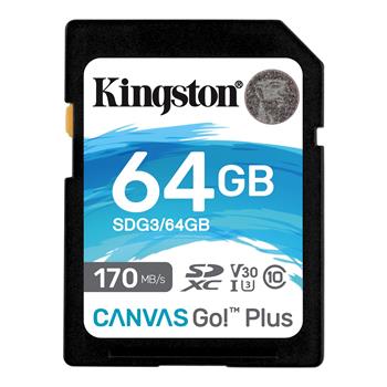 Kingston Canvas Go Plus/SDXC/64GB/UHS-I U3 / Class 10