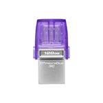 Kingston DataTraveler MicroDuo 3C/128GB/USB 3.2/USB-A + USB-C/Fialová