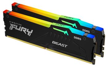 Kingston FURY Beast/DDR5/64GB/6000MHz/CL40/2x32GB/RGB/Black
