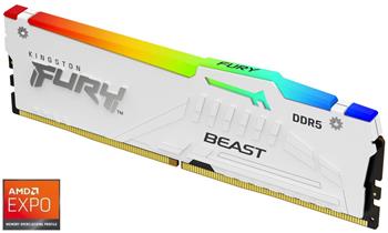 Kingston FURY Beast EXPO/DDR5/16GB/5200MHz/CL36/1x16GB/RGB/White