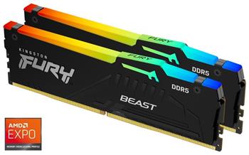 Kingston FURY Beast EXPO/DDR5/16GB/5600MHz/CL36/2x8GB/RGB/Black