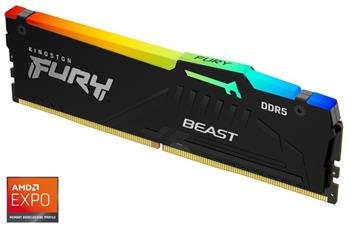 Kingston FURY Beast EXPO/DDR5/32GB/5200MHz/CL36/1x32GB/RGB/Black