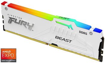 KINGSTON FURY Beast White RGB EXPO 16GB DDR5 6000MT/s / CL36 / DIMM /