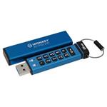 Kingston IronKey Keypad 200/8GB/USB 3.2/USB-A/Modrá