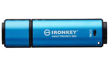 Kingston Ironkey Vault Privacy 50C/16GB/USB 3.2/USB-C/Modrá