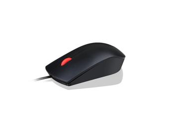 Lenovo Essential/Kancelářská/Optická/1 600 DPI/Drátová USB/Černá