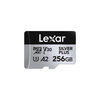 Lexar 256GB H-P Silver Plus microSDHC s adp C10 A2