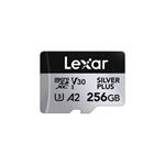 Lexar 256GB H-P Silver Plus microSDHC s adp C10 A2