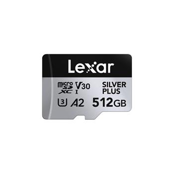 Lexar 512GB H-P Silver Plus microSDHC s adp C10 A2