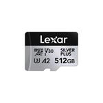 Lexar 512GB H-P Silver Plus microSDHC s adp C10 A2