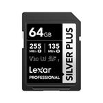 Lexar 64GB Pro SILVER PLUS SDXC C10 V30 U3