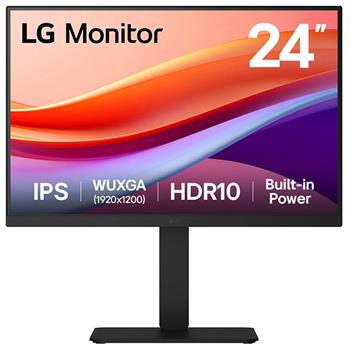 LG IPS monitor 24BA55W-B / 24" / 1920x1200 /5ms/ 16:10 / 350cd / 75Hz/HDMI / DP / USB/ repro/ výškově stav