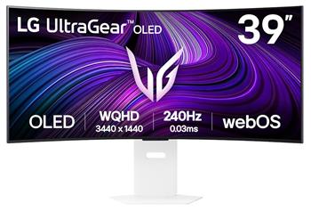 LG monitor zakřivený 39GX90SA-W 39 " OLED/3440x1440/21:9/275cd/m2/240 HZ/0,03ms/ DP/HDMI/USB-C/LAN/7Wx2/výškově stav.