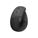 Logitech Lift Vertical Ergonomic Mouse - Grafitová pro LEVÁKY, 400-4000dpi, 6 tlačítek, bluetooth, logitech bolt