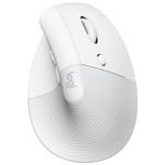 Logitech Lift Vertical Ergonomic Mouse - White   Vertikální myš, optická, 6 tlačítek, bezdrátová, Bluetooth