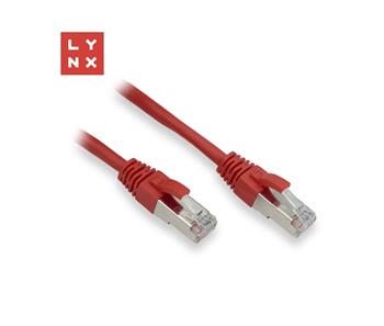 LYNX FTP patch kabel Cat5e PVC, CCA, 0,5m, červený (prodej po 10ks)