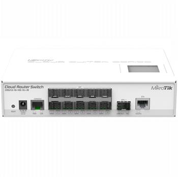 MikroTik RouterBOARD CRS212-1G-10S-1S+IN, Atheros QC8519 CPU, 64MB, 1xGLAN, 10xSFP cage, 1xSFP+cage, ROS L5, LCD, PSU,1