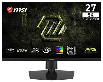 MSI Gaming MAG 271KPD7/ 27"/ 5120x2880/ IPS/ 0,5ms/ 75Hz/ 350cd/m2/ 1500:1/ HDMI/ DP/ USB/ VESA/ černý