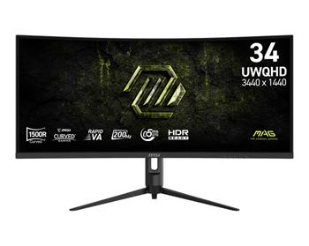 MSI MAG/342CQRF E20/34"/VA/wQHD/200Hz/0,5ms/Černá/3R