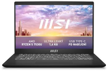 MSI Modern/14 C7M/R5-7530U/14"/FHD/16GB/512GB SSD/RX Vega 7/W11H/Black/2R
