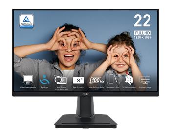 MSI monitor PRO MP225V, 21,5" VA/1920 x 1080 FHD/100Hz/1ms/HDMI/D-Sub/černá