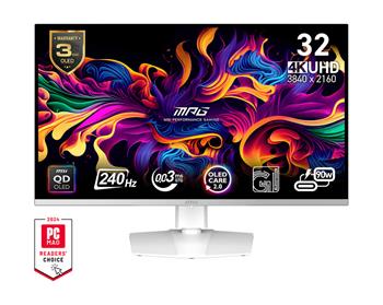 MSI MPG/321URXW/31,5"/QD-OLED/4K UHD/240Hz/0,03ms/Bílá/3R