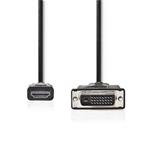 Nedis CCGP34800BK30 - HDMI™ – DVI Kabel | Konektor HDMI™ - DVI-D 24+1-Pin Zástrčka | 3 m | Černá barva
