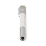 Nedis CCTB65950AL008 - USB-C Adaptér | USB-C Zástrčka – 3,5 mm Zásuvka | 0,08 m | Hliníkový
