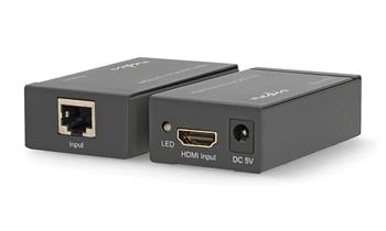 NEDIS HDMI extender/ přes Cat6/ do 60 m/ 1080p/ 1.65 Gbps/ kov/ antracit