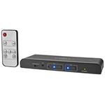 NEDIS HDMI extraktor/ 2x HDMI vstup/ TosLink zásvuka/ 1x 3.5 mm/ 1x HDMI výstup/ 2x RCA/ 4K@60Hz/ 18 Gbps/ kov/ antraci