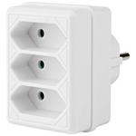 NEDIS síťový rozbočovač/ 3x zásuvka typu C (bez kolíku)/ 250 V AC 50/60 Hz/ 2,5 A/ 1700 W/ bílý