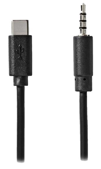 NEDIS USB-C adaptér/ USB-C zástrčka - 3,5 mm jack zástrčka/ černý/ bulk/ 1m