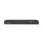 Nedis VSPL3474AT-  HDMI Rozbočovač | 4 Porty port(s) | Vstup HDMI  | 4x HDMI  výstup | 4K@60Hz | 18 Gbps | Kov | černý