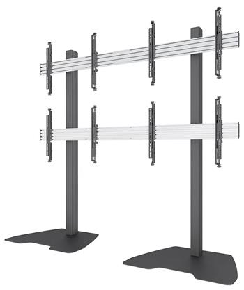 Neomounts Pro NMPRO-S22 / Flat Screen Stand - 2x2 (2 x horizontal/2 x vertical) - box 1/2 / Black/silver