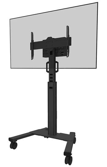 Neomounts Select FL50S-825BL1/Držák displeje/vozík/37-75"/4 kolečka/VESA 600X400/nosn. 70kg/nast.výšky/náklon/černý