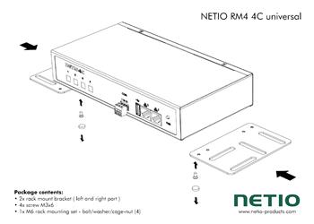 Netio - NETIO RM4 4C universal, kovový držák pro PowerPDU 4PS a PowerPDU 4C